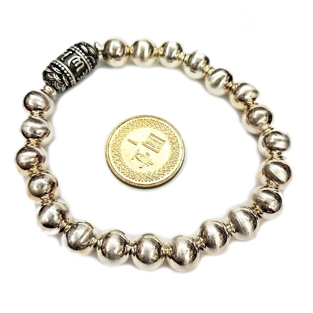 轉經輪 925純銀手珠8mm【十方】146107