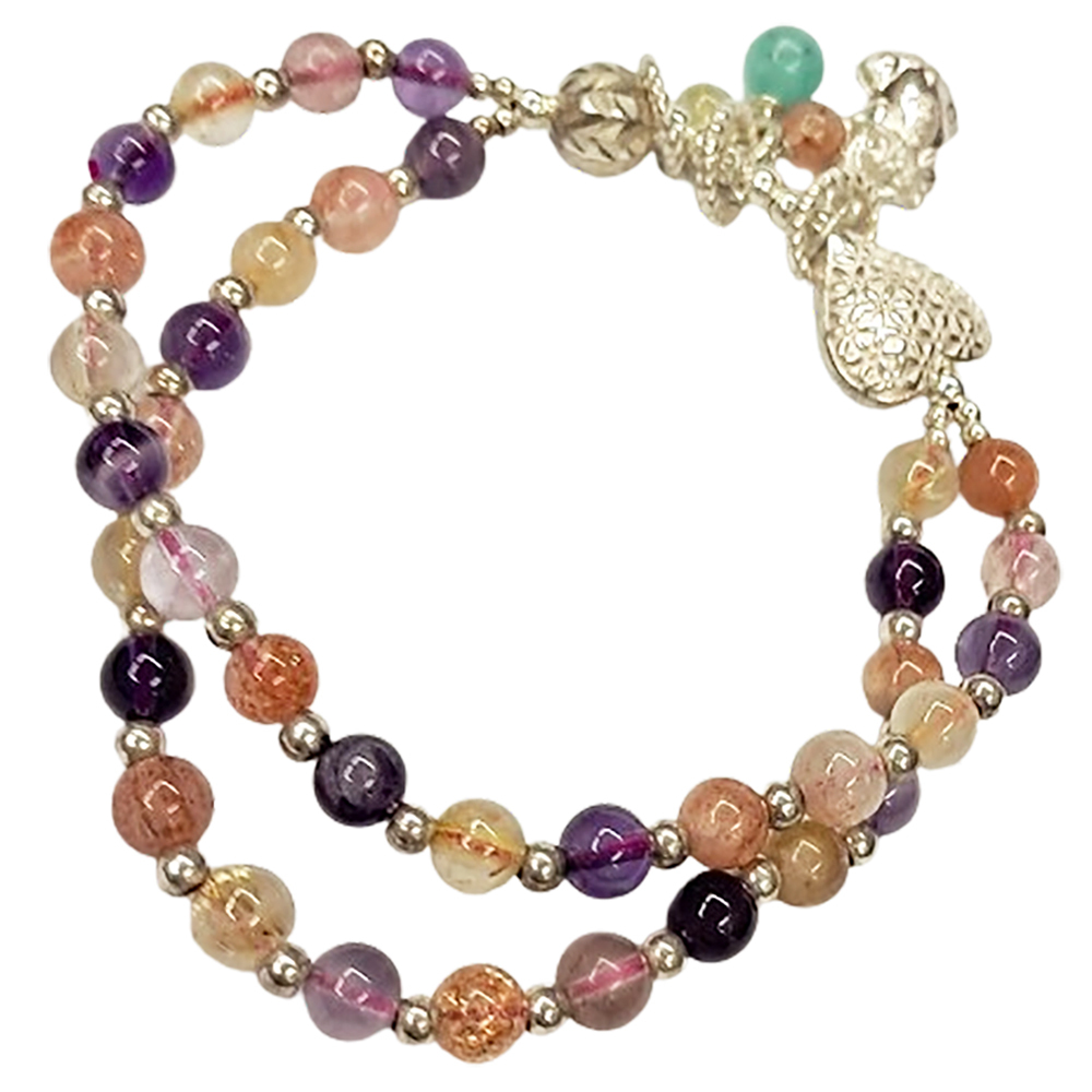 貔貅+925純銀愛心&超七手珠5mm【十方】148886