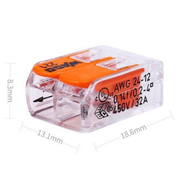 B033-A  WAGO 2x4mm 接線玉