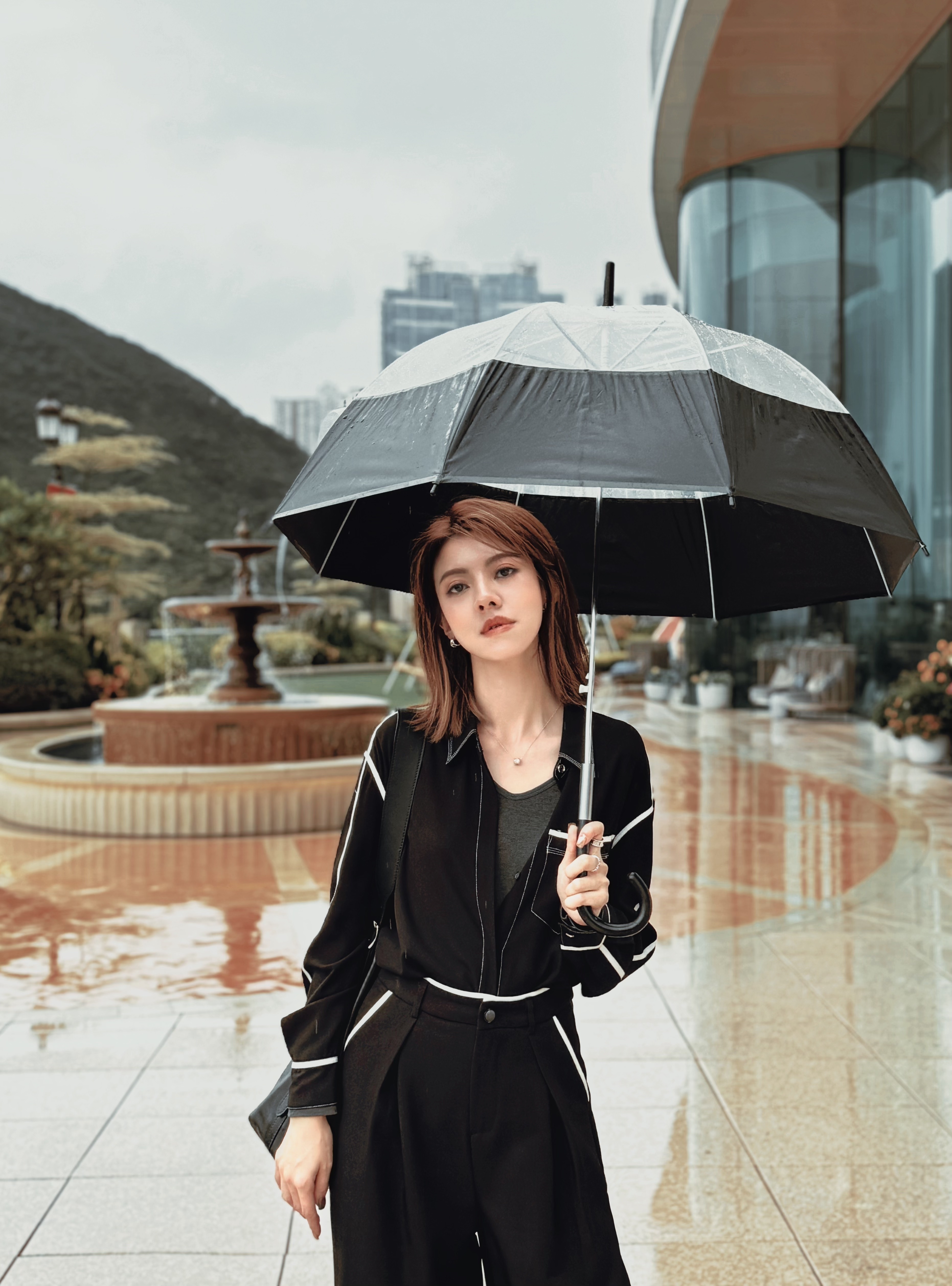 Contrast Trim Stitching Shirt_SH2410L03