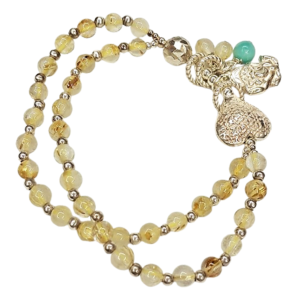 招財貔貅925銀+鈦晶手珠5mm【十方】145029