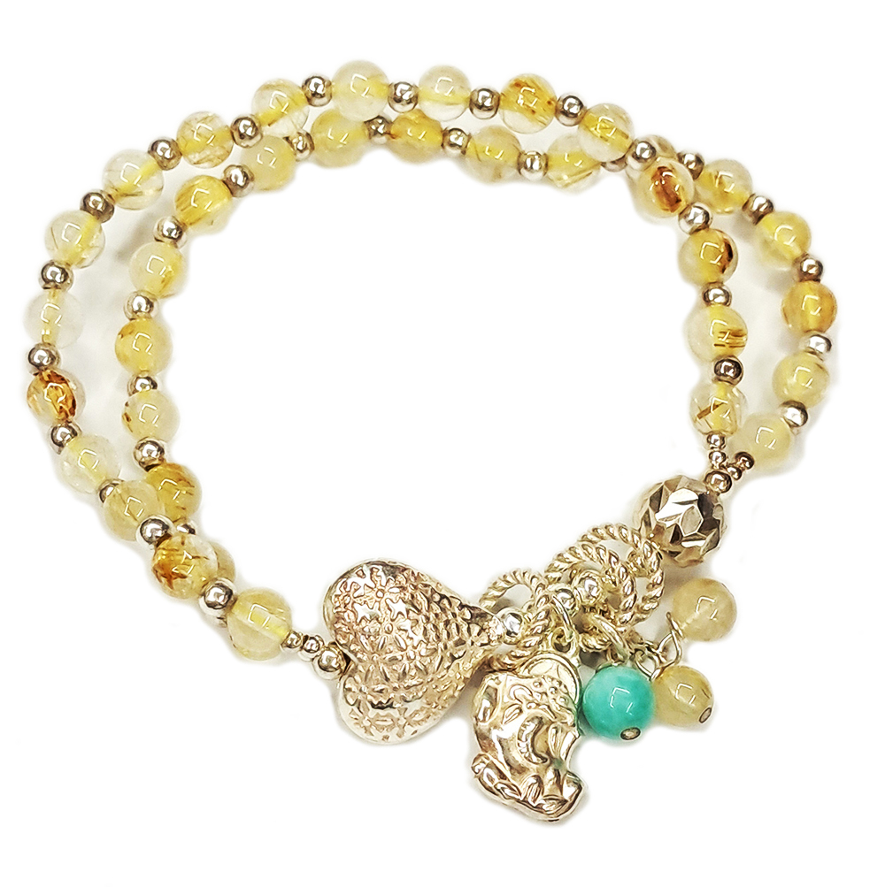 招財貔貅925銀+鈦晶手珠5mm【十方】145029