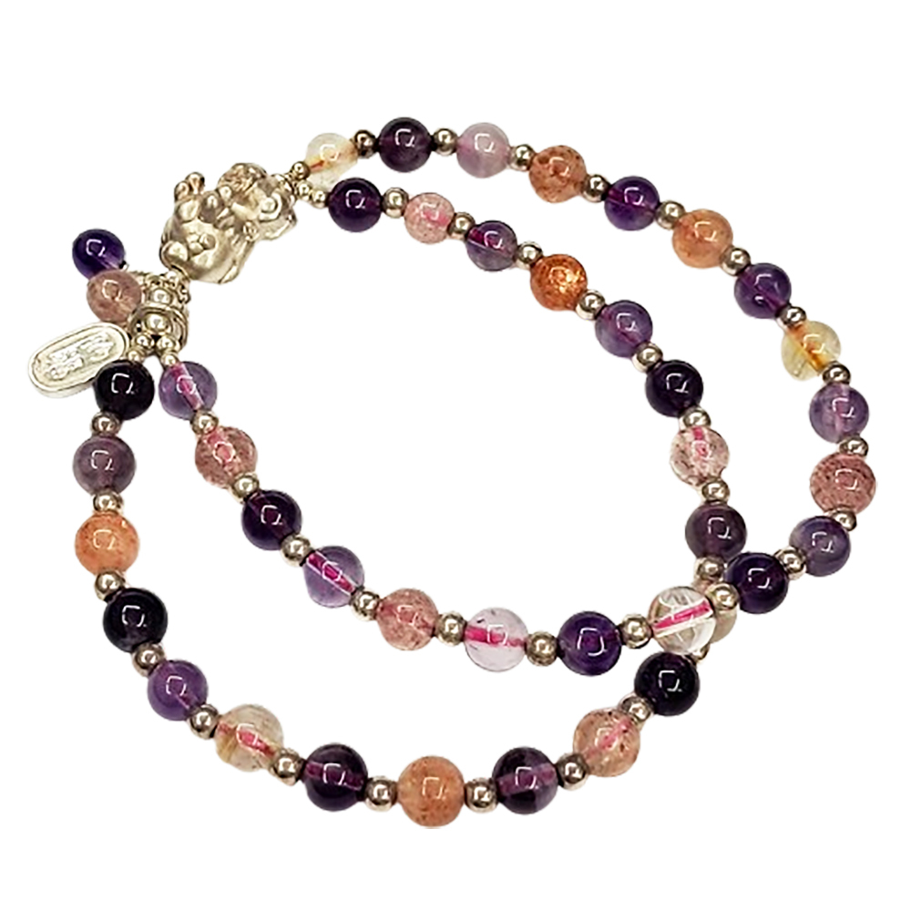 貔貅寶寶+925純銀招財&超七手珠5mm【十方】148888