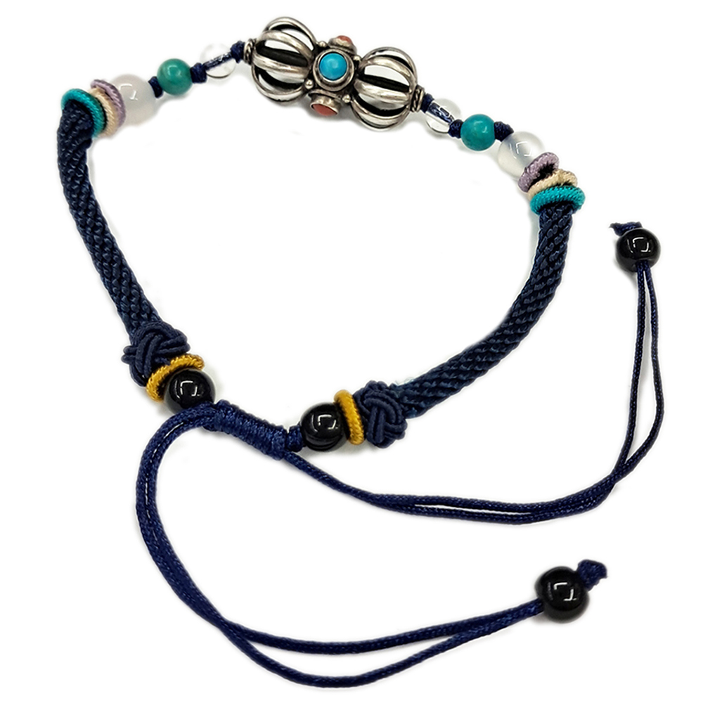 金剛杵{純銀}中國結 手鍊【十方】151369