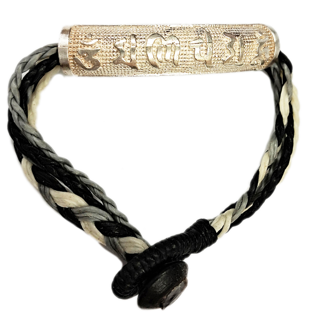 六字真言{925純銀}蠟繩手鍊【十方】141023