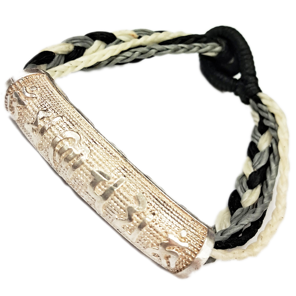 六字真言{925純銀}蠟繩手鍊【十方】141023