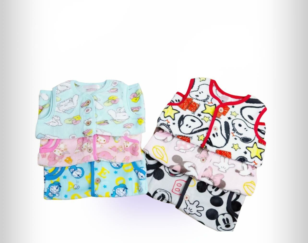 卡通兒童珊瑚絨背心 80-130cm