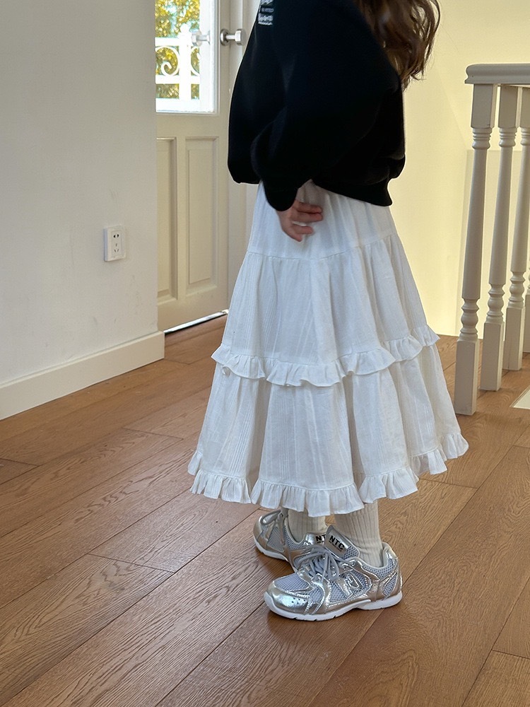 全棉大裙擺層次蛋糕裙