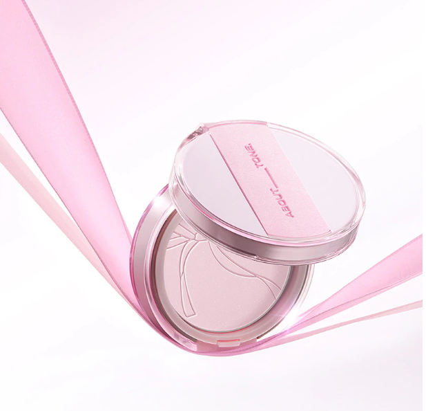 日本限定版！！（三色入）ABOUT TONE The Blur Powder Pact 粉紅柔焦光澤定妝粉餅