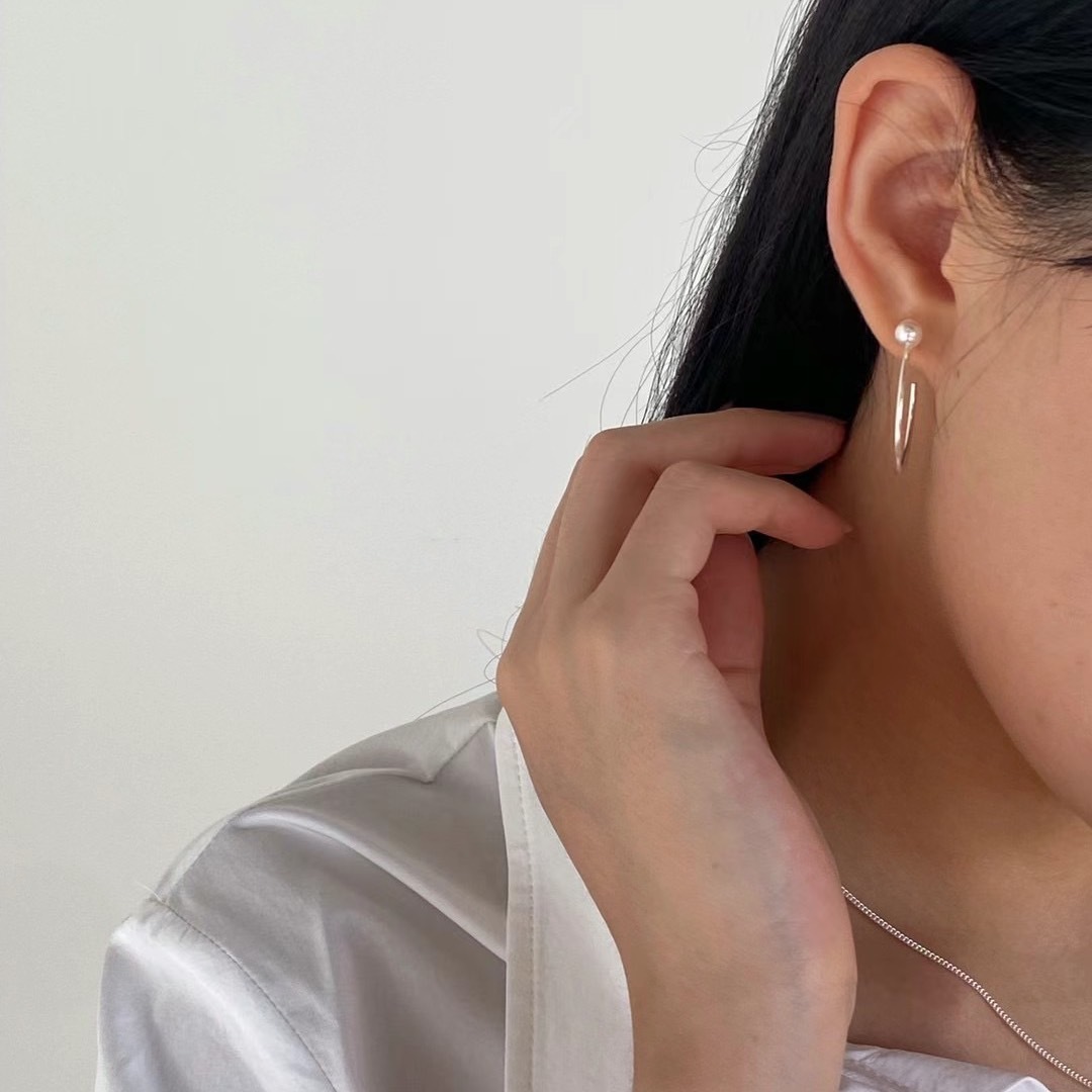 925 silver-Pearl wreath Earrings