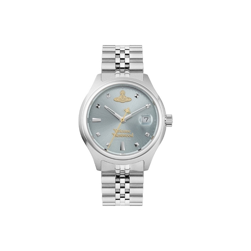 VIVIENNE WESTWOOD 手錶 29mm 腕錶 石英機芯 精鋼錶帶 藍色錶盤 3點位凸透鏡小窗