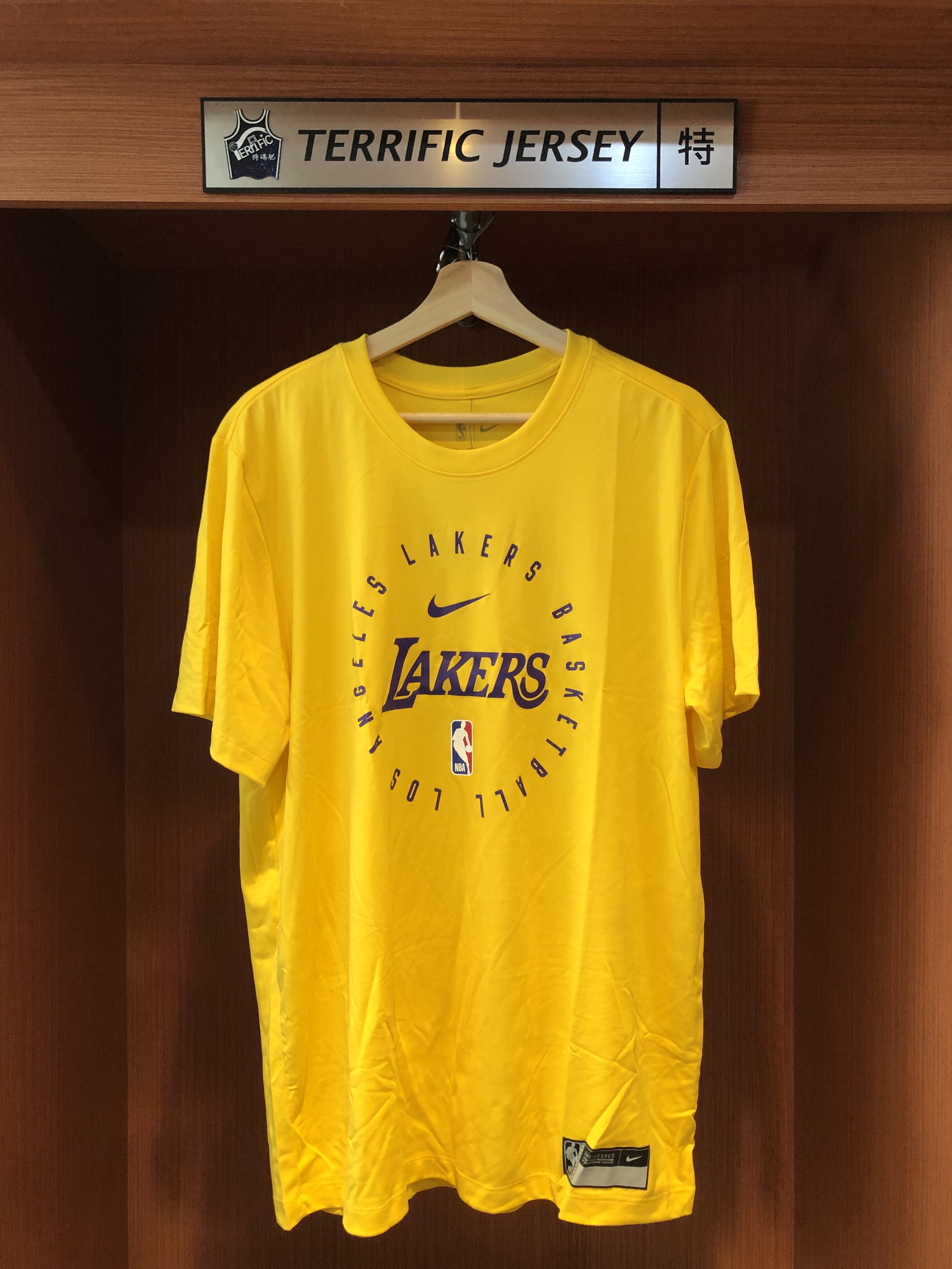 NBA短袖 Los Angeles Lakers 洛杉磯湖人黃 24-25 熱身短袖 球員實穿款 Nike Practice Tee 排汗短袖 全新