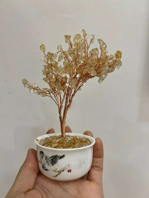 [S] GEMZ & CO HLCT LOVEY DOVEY SPARROW MINI TEACUP CITRINE/CITRINE TREE, W208 (W208)