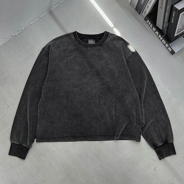 水洗長T 純棉 短寬版型