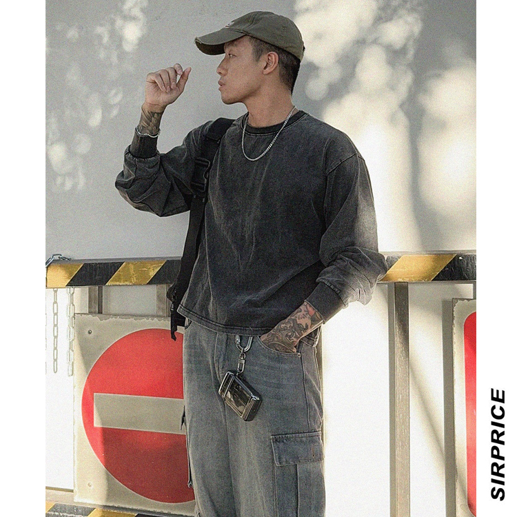 水洗長T 純棉 短寬版型