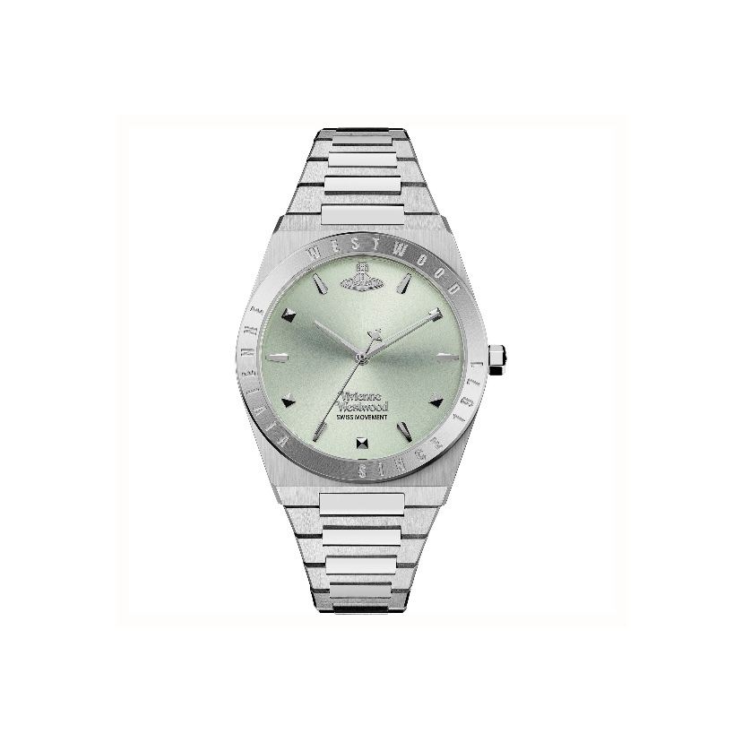 VIVIENNE WESTWOOD Watch 手錶 34mm 腕錶 石英機芯 精鋼錶帶 綠色錶盤 50米防水