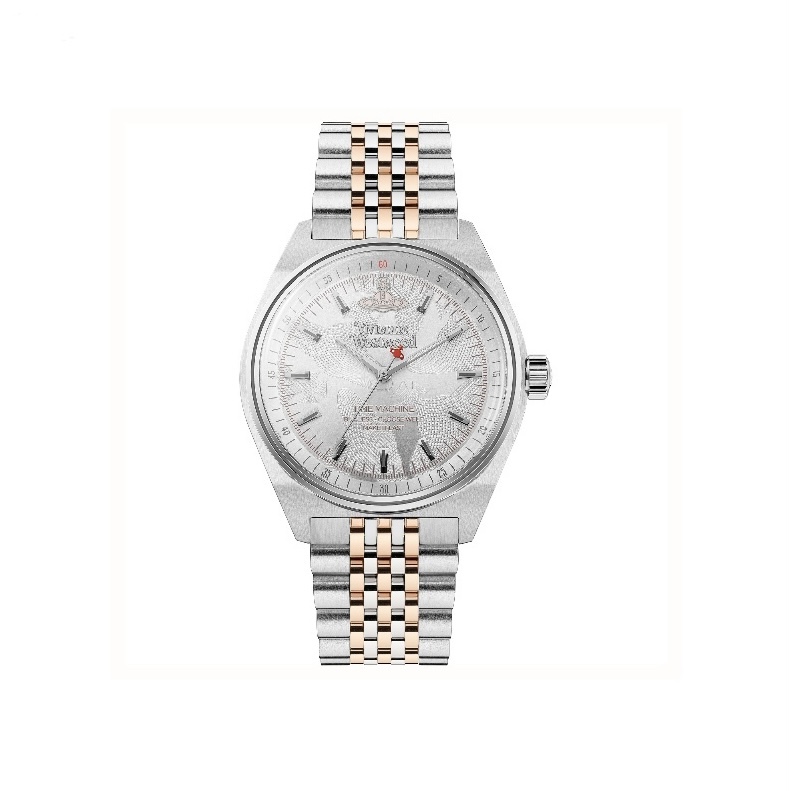 VIVIENNE WESTWOOD 手錶 37mm 腕錶 石英機芯 不鏽鋼錶帶 銀色錶盤 50米防水