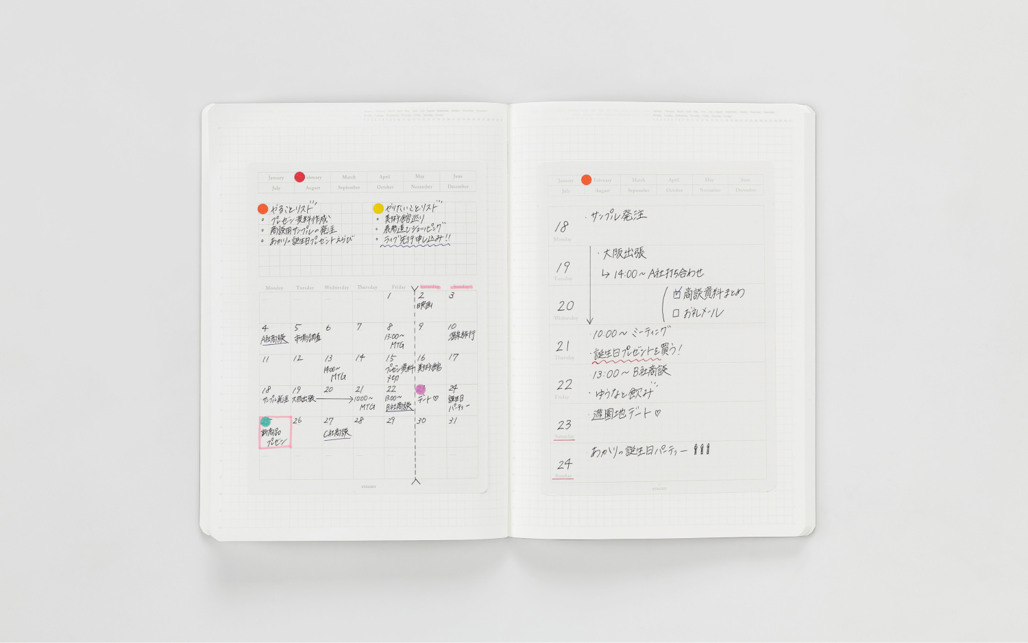 編輯者系列 無時效週記貼紙｜STALOGY 日本