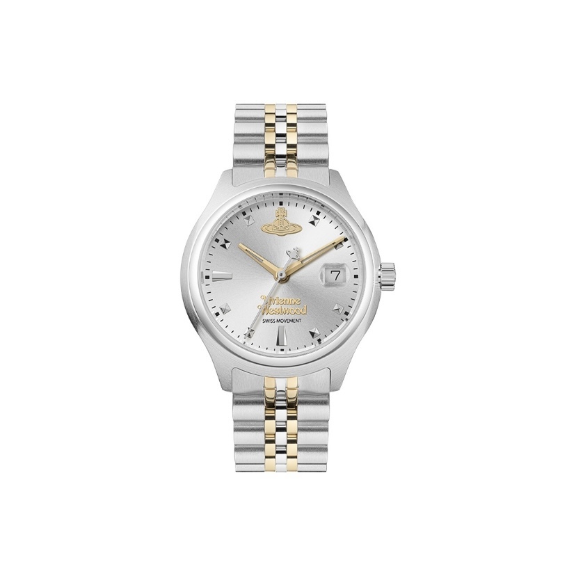 VIVIENNE WESTWOOD 手錶 29mm 腕錶 石英機芯 精鋼錶帶 銀色錶盤 女錶 金銀錶帶
