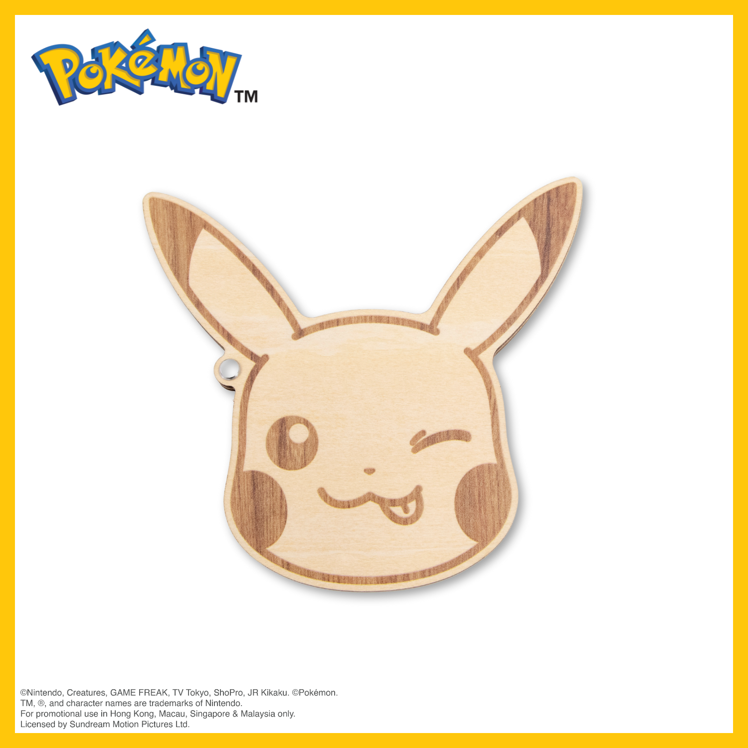 Pokémon Wooden Mirror - Pikachu