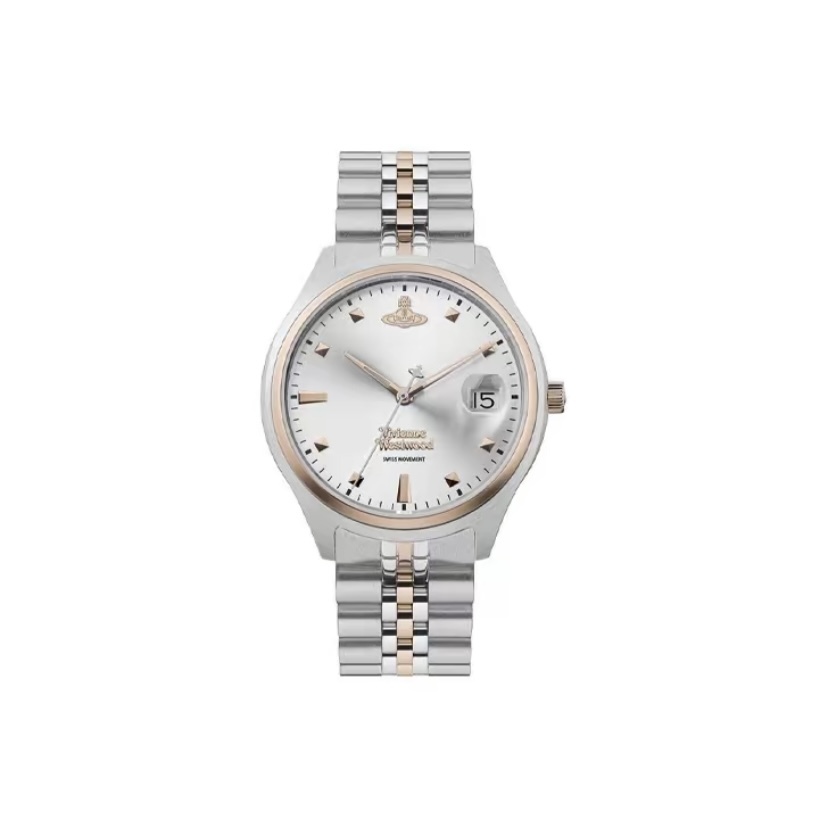 VIVIENNE WESTWOOD 手錶 37mm 腕錶 石英機芯 不鏽鋼錶帶 銀色錶盤 50米防水