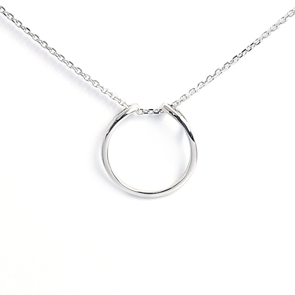 18K白金天然鑽石紫晶石頸鏈