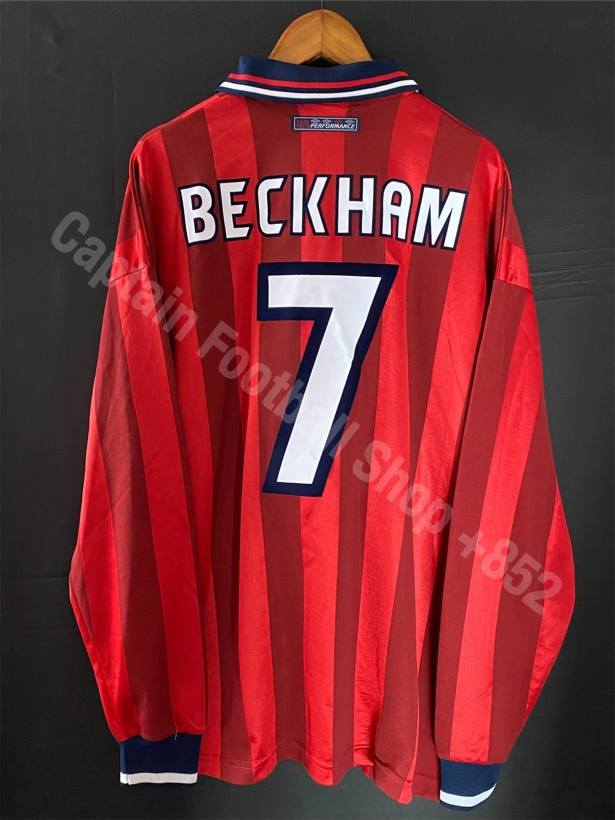 98 イングランド(A)長袖 7 BECKHAM フランスW杯1998 England 1998 FIFA World Cup Umbro L/S Away Shirt #7 BEC