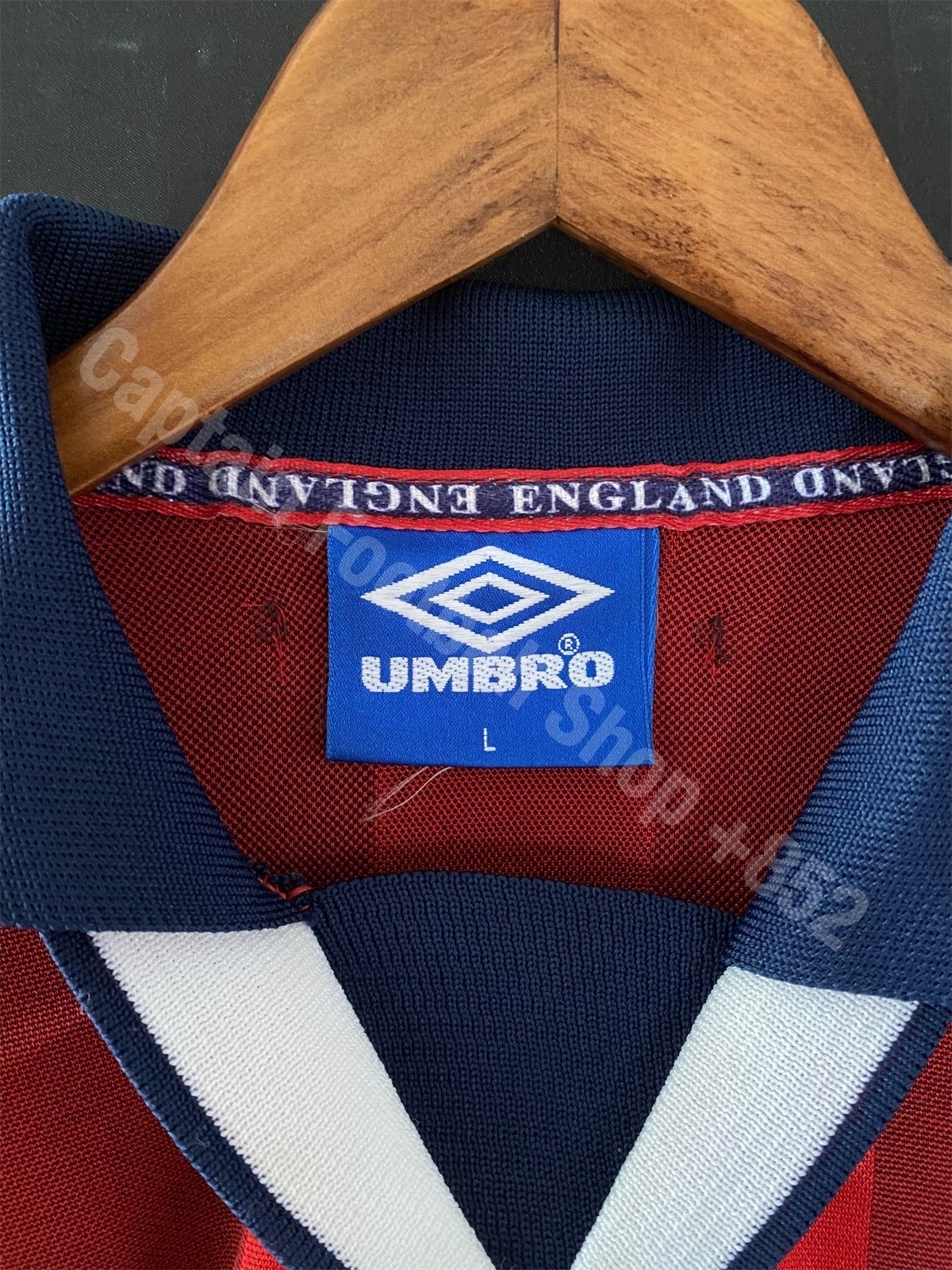 England 1998 FIFA World Cup Umbro L/S Away Shirt #7 BEC
