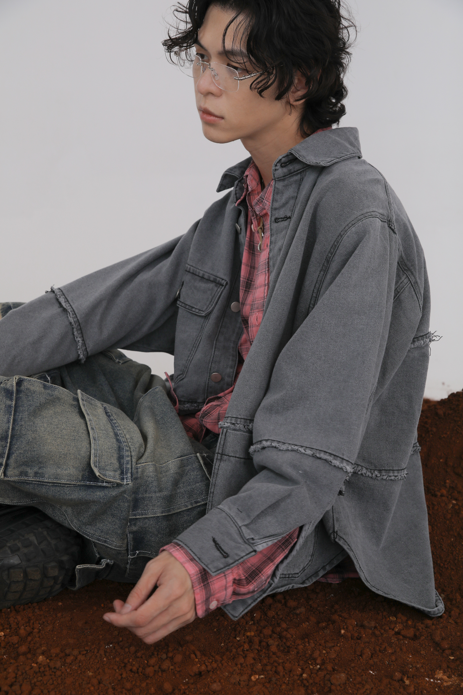 【Unisex】Needle Decoration Denim Jacket #牛仔外套 (售完不補)