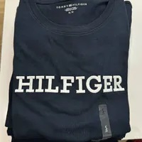 [S] TOMMY HILFIGER EMBROIDERED HILFIGER LOGO T-SHIRT,NAVY, 76J5186-410 [FINAL SALE] (STH856)