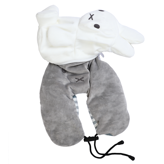 VIPO Miffy 2合1米菲公仔U型頸枕-灰色 -MIF37363