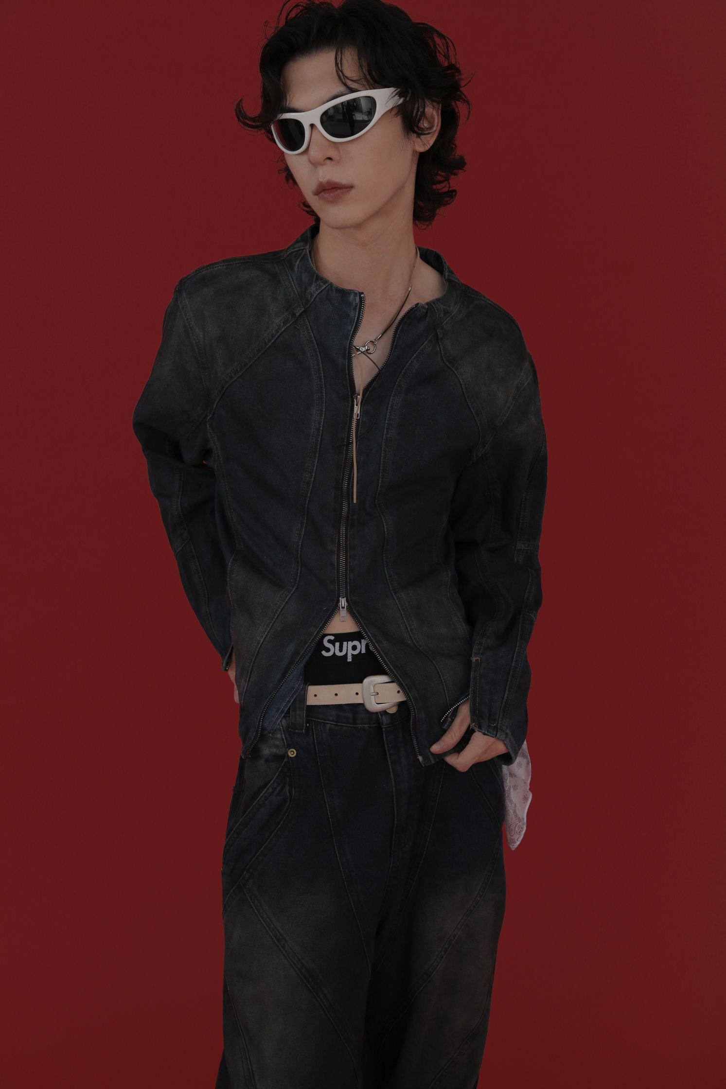 Biker Denim Set-Jacket #外套