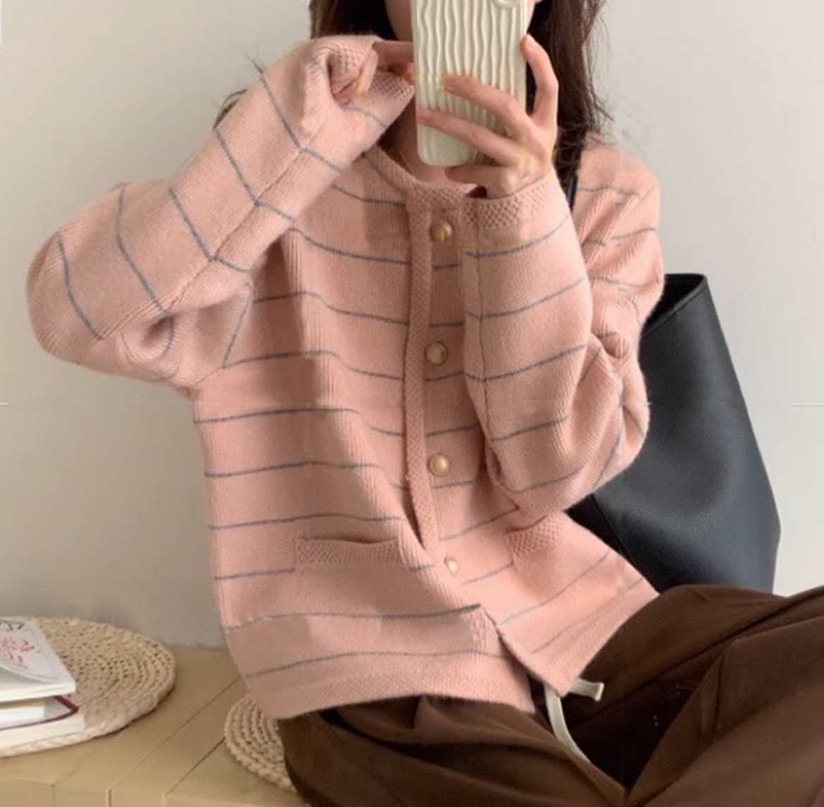 ᴷᴼᴿᴱᴬ 正韓🇰🇷法式鄉村簡樸小香風針織外套（三色）