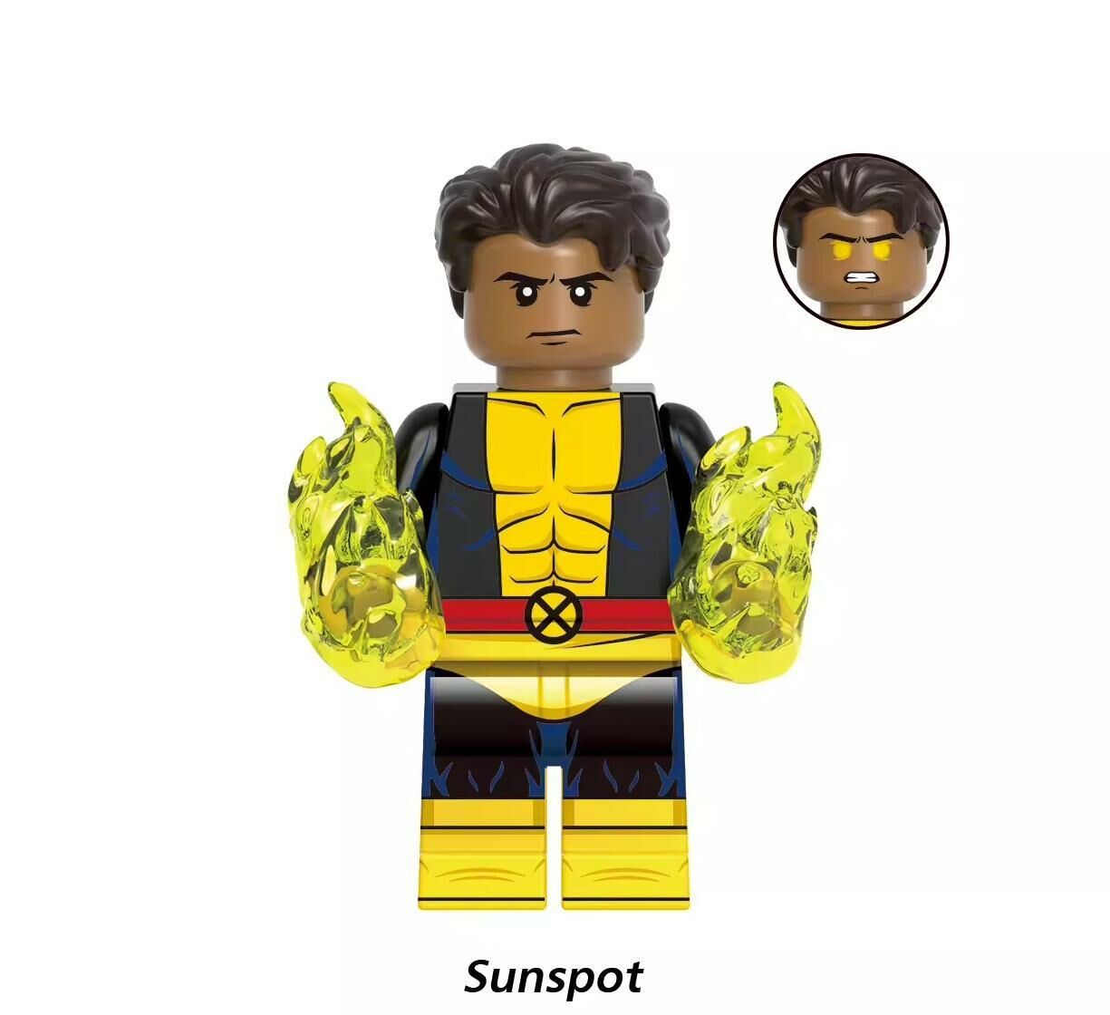 Sunspot X-Men DC Super Heroes Custom Minifigs Minifigures Fit Lego GH0556