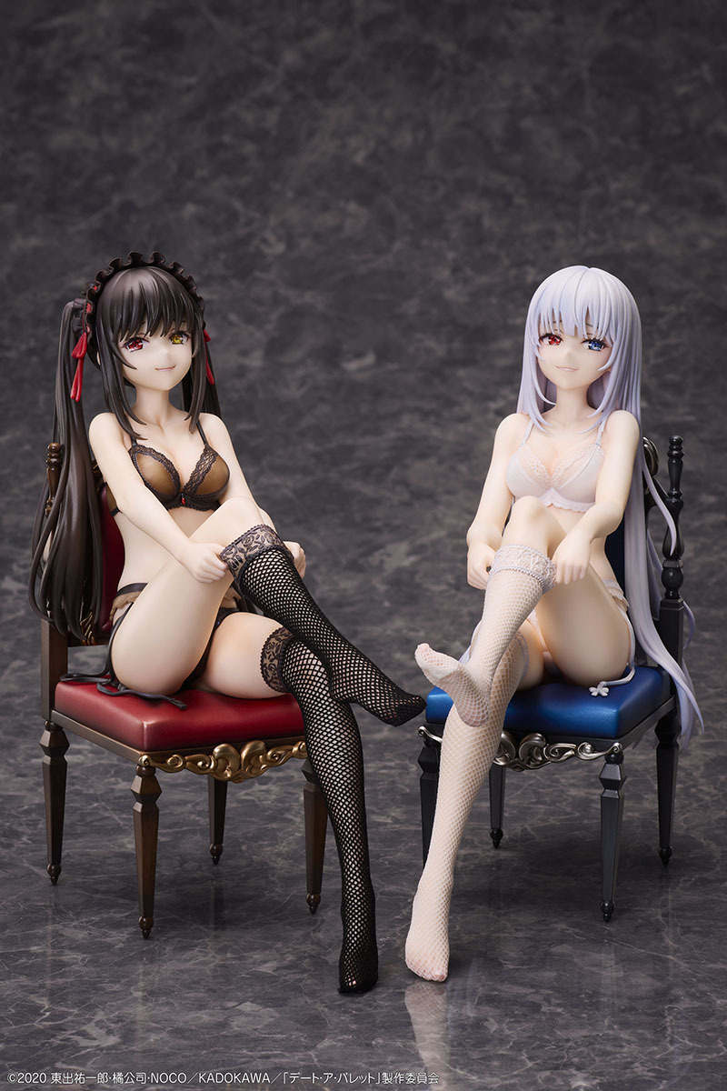 Date A Bullet 時崎狂三&白色女王 1/7 Complete Figure Set "Date A Bullet" Tokisaki Kurumi & White Queen 1/7 Complete Figure Set