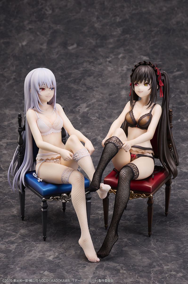 Date A Bullet 時崎狂三&白色女王 1/7 Complete Figure Set "Date A Bullet" Tokisaki Kurumi & White Queen 1/7 Complete Figure Set