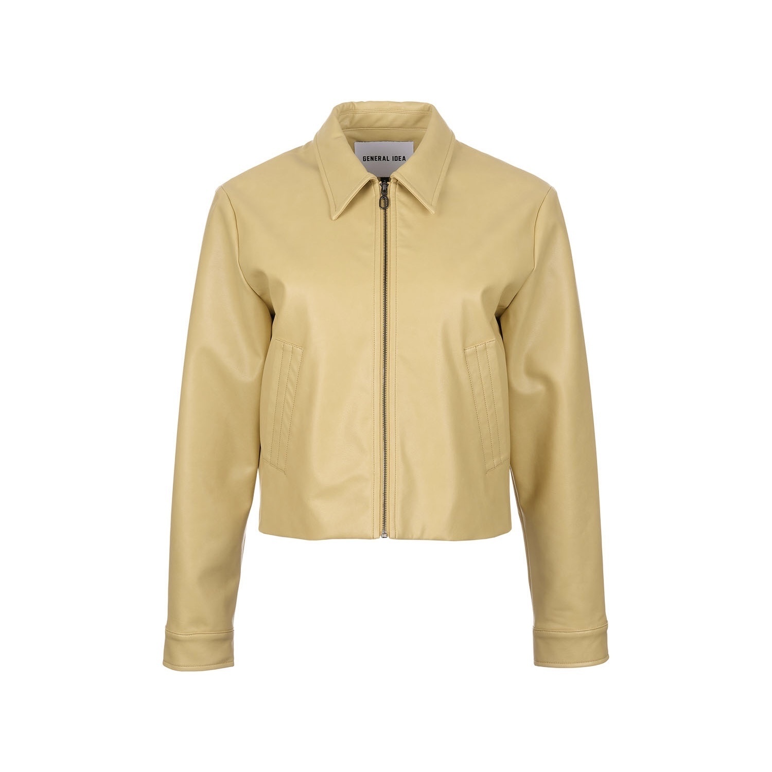 [GENERAL IDEA] NEW CLASSIC ZIP-UP LEATHER JACKET