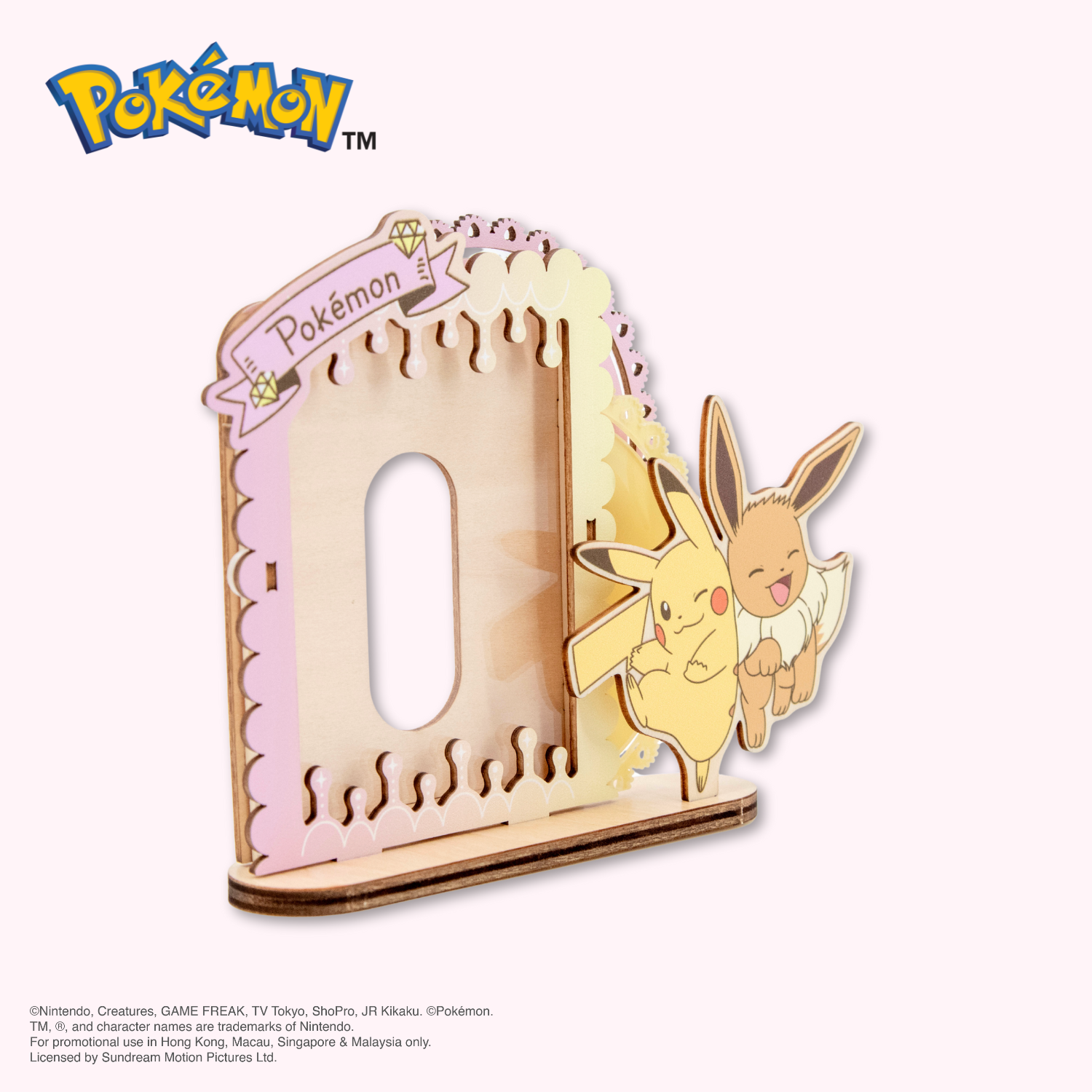 Pokémon 2R Wooden Photoframe - Pikachu & Eevee