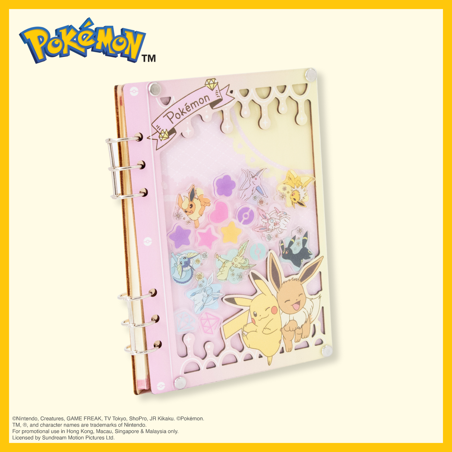 Pokémon Shake Acrylic notebook - Pikachu & Eevee