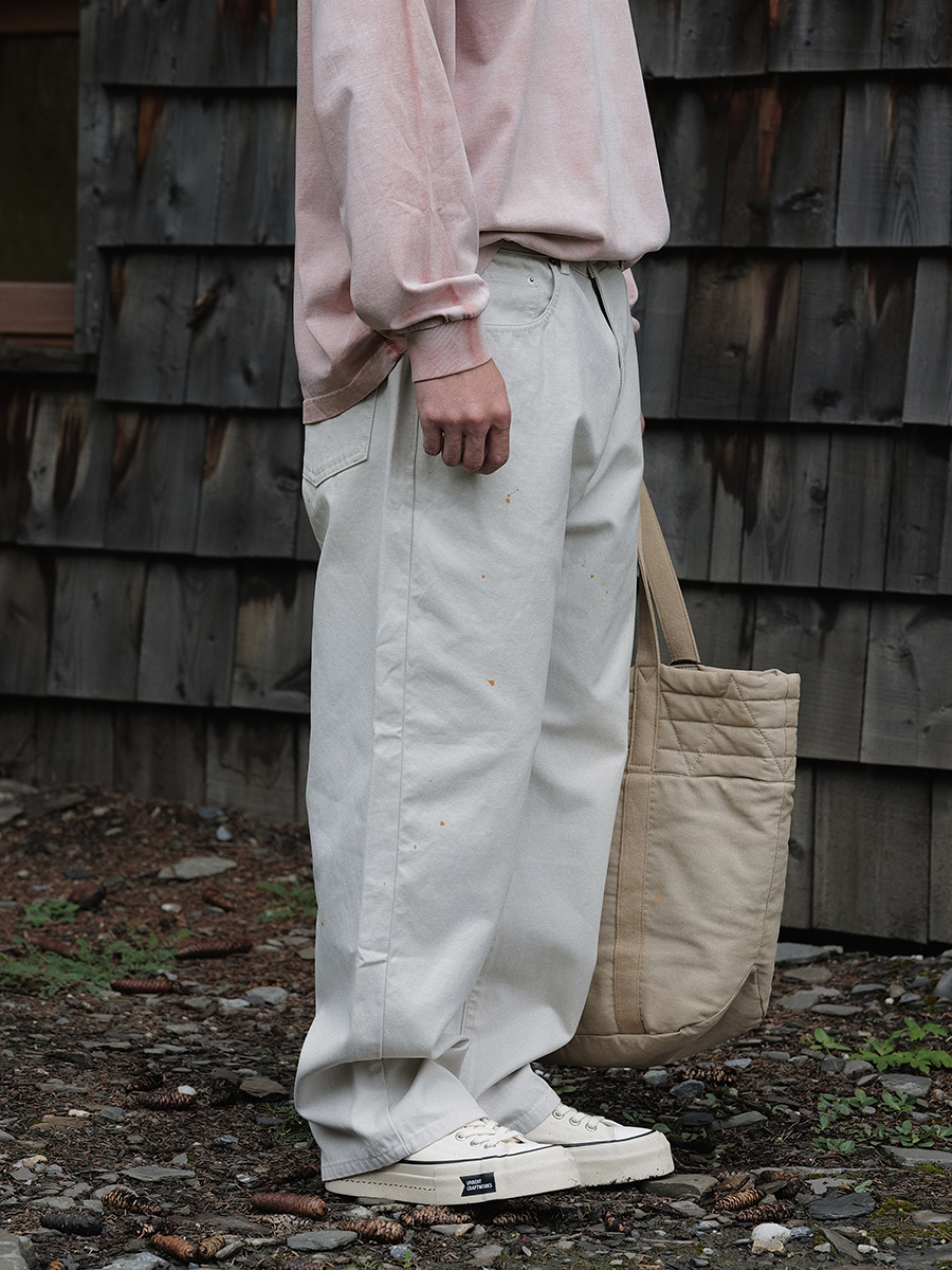 Unbent 24a/w 平紋燈芯絨潑漆長褲