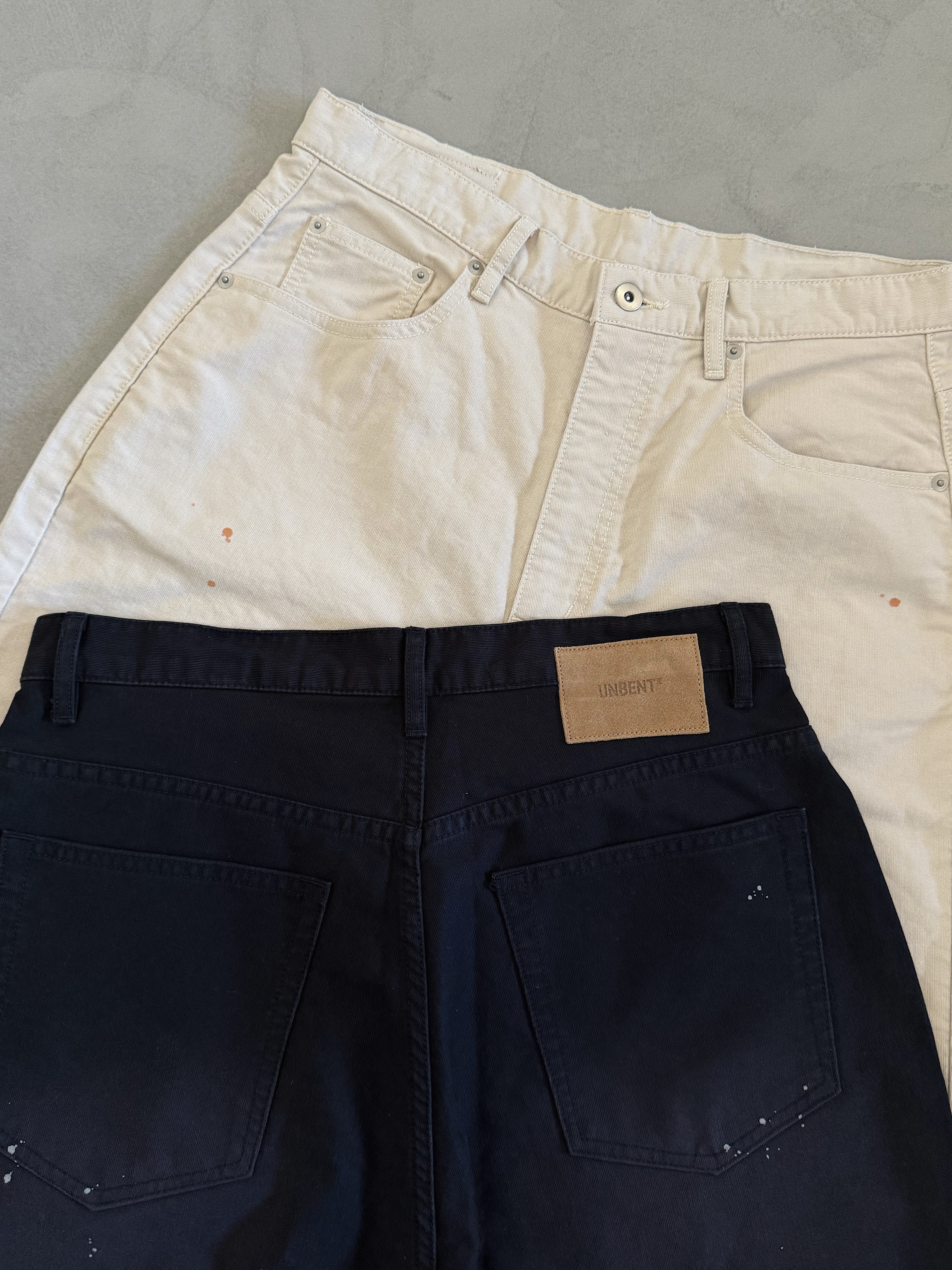 Unbent 24a/w 平紋燈芯絨潑漆長褲