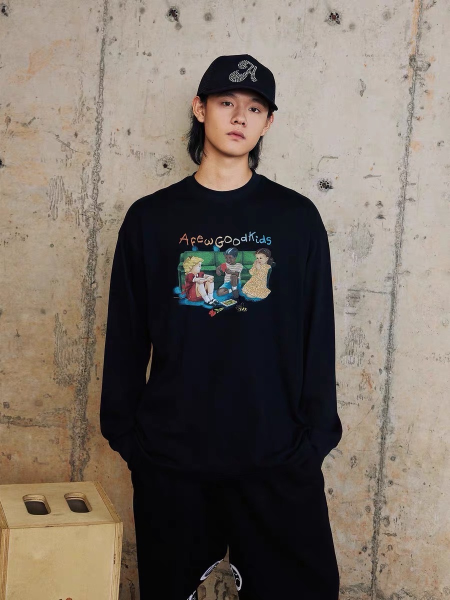 AFGK 美式復古三個小孩 長T A FEW GOOD KIDS