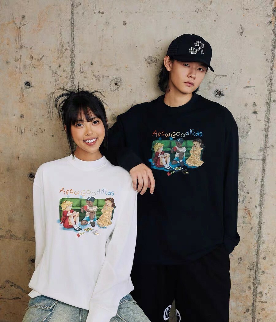 AFGK 美式復古三個小孩 長T A FEW GOOD KIDS