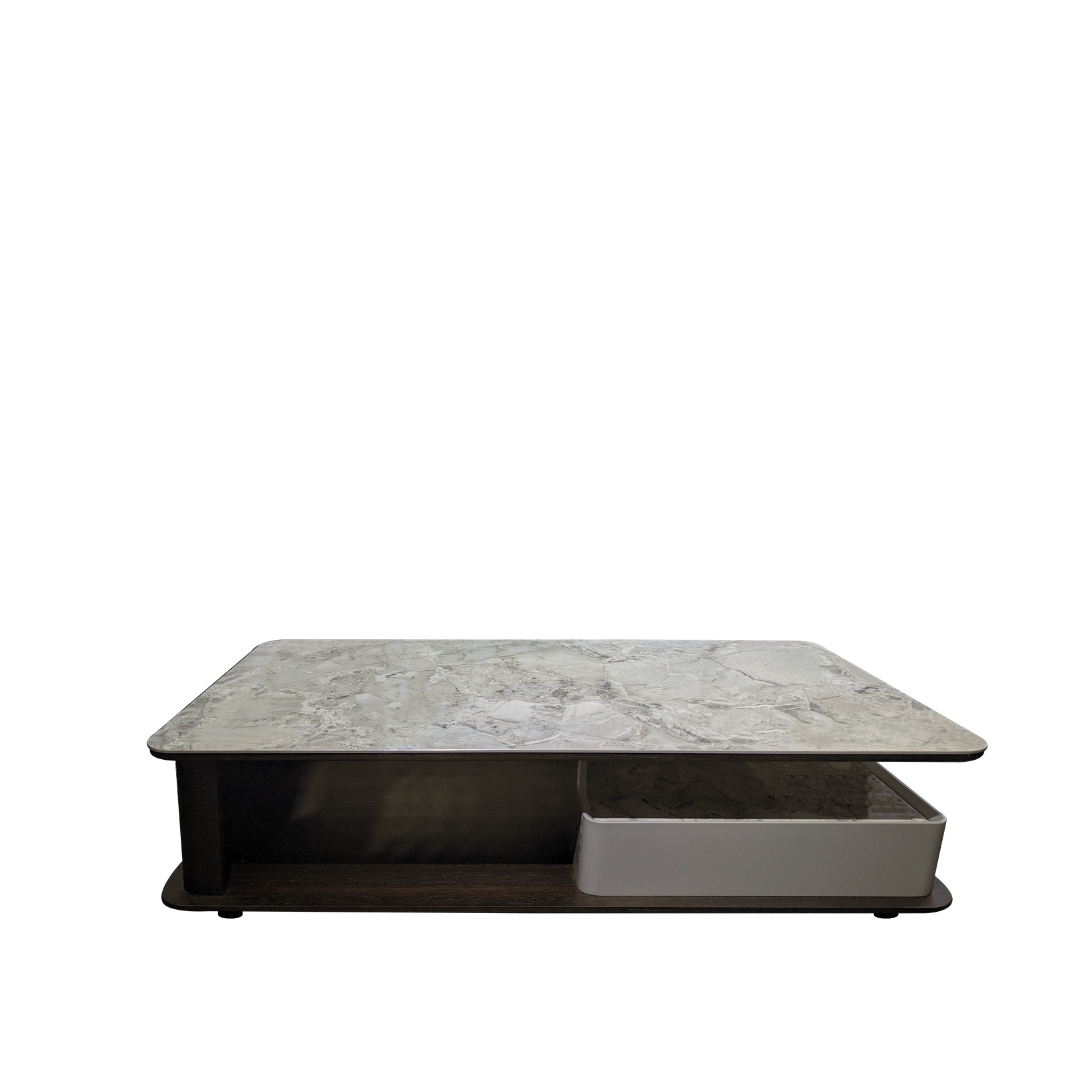 格雷︱魚肚灰岩板茶几