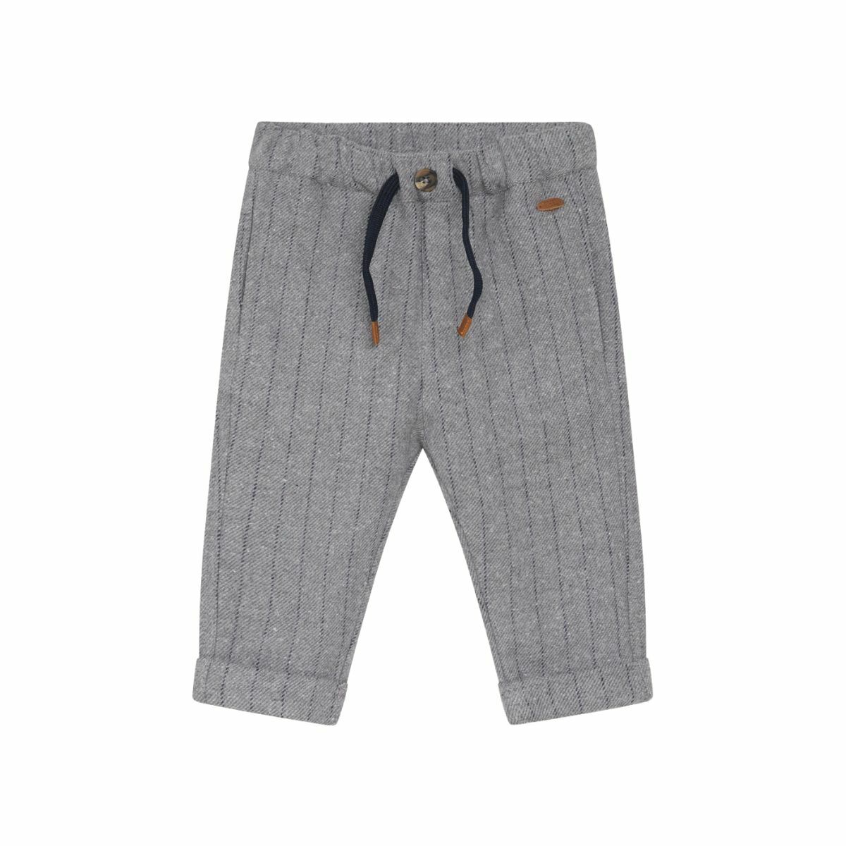 〖 Hust & Claire 〗灰色細紋拉繩寶寶毛呢褲
