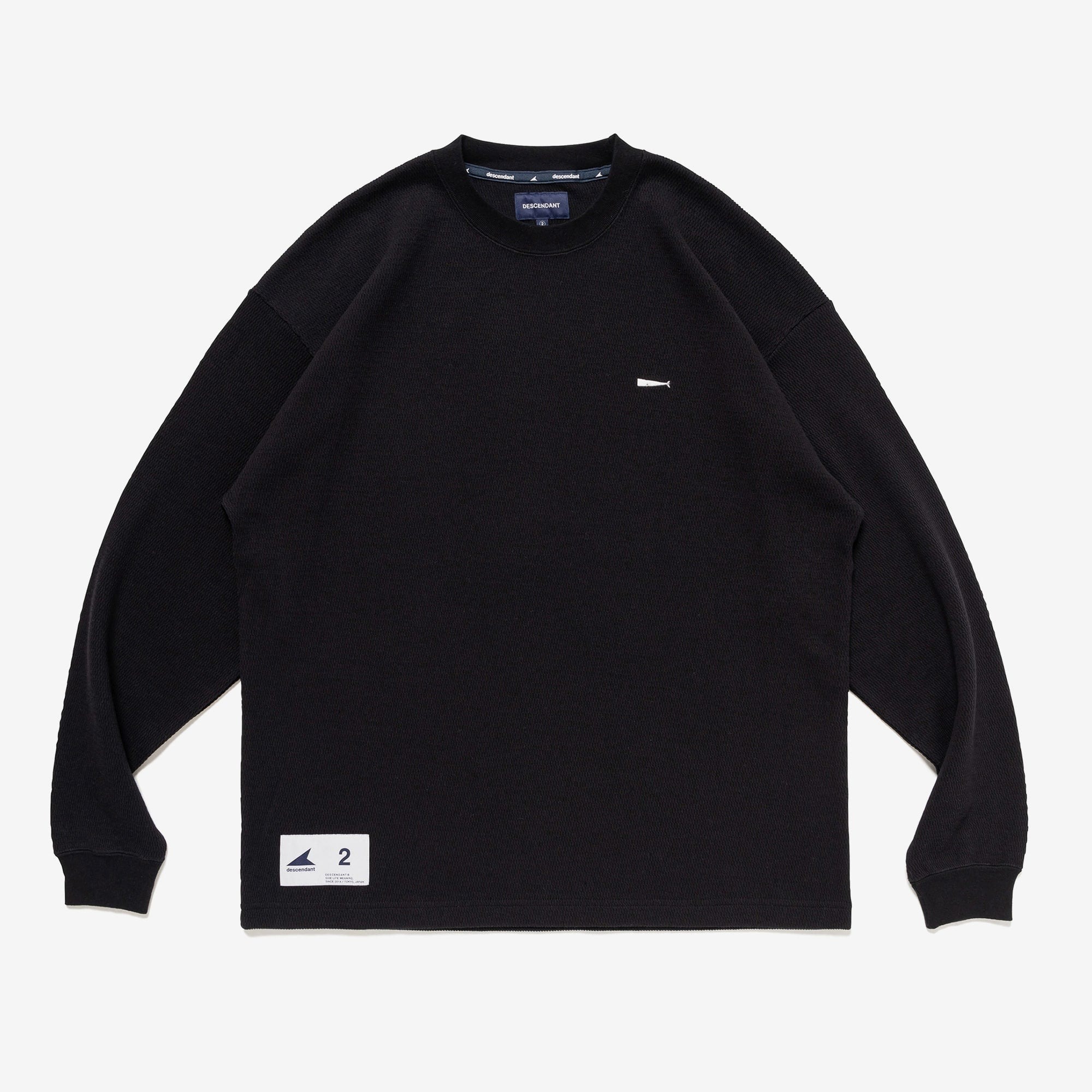 2024AW DESCENDANT GAUFRE WAFFLE LS 刺繡 鯨魚 華夫格 長T 現貨