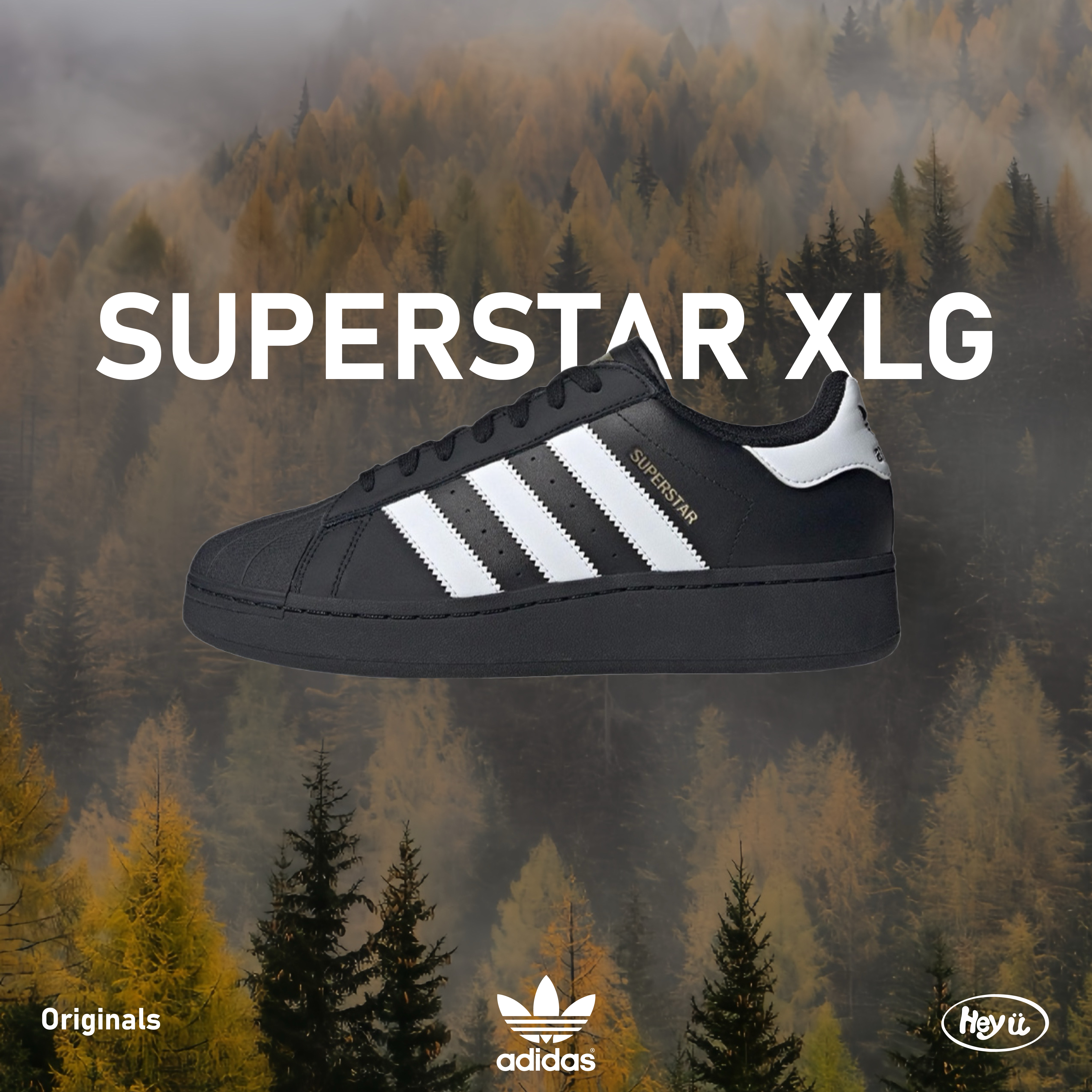 Adidas Originals Superstar XLG (黑色)