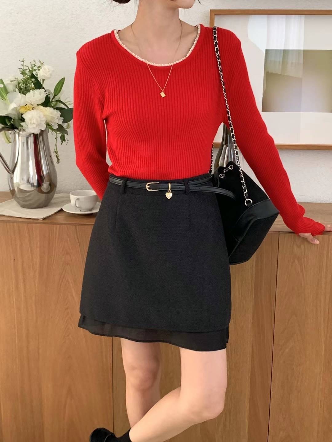 Margaret tweed 2layer skirt