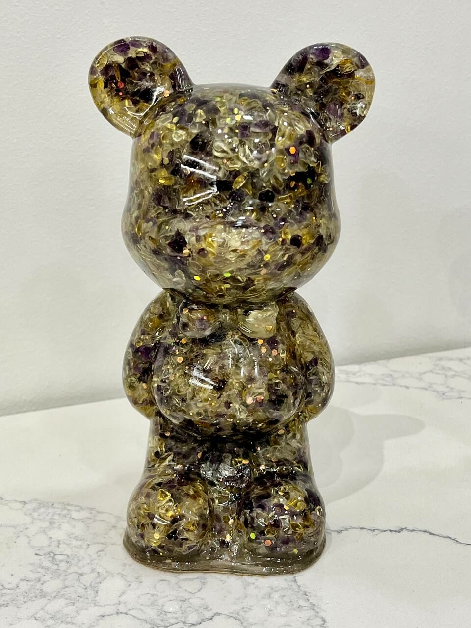[S] GEMZ & CO MNTF BIG AMETHYST/CITRINE BEAR DISPLAY , V181 (V181)
