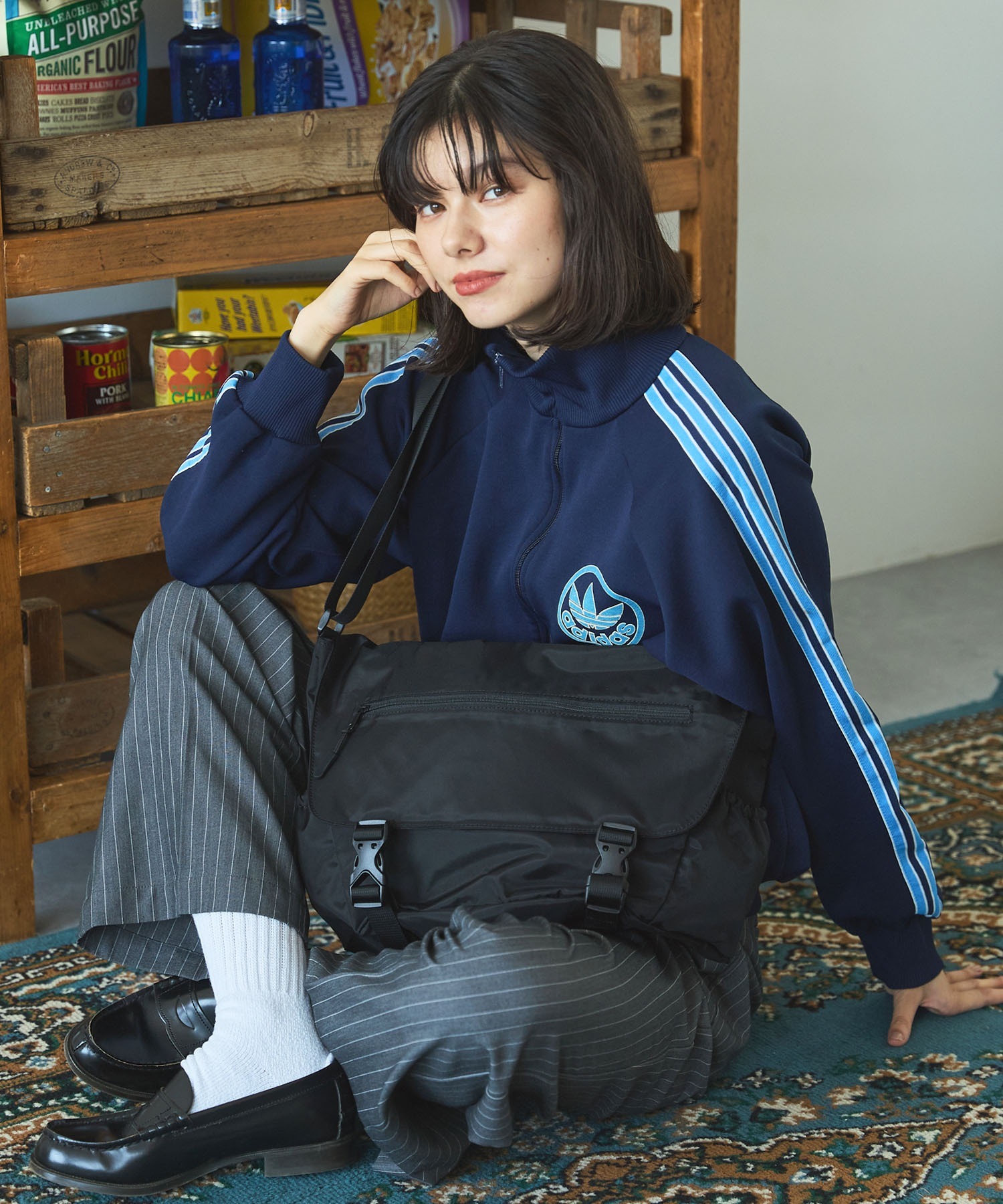 日牌 mono-mart Nylon Flap Shoulder Messenger Bag [LDbg380]